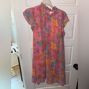 Umgee Multicolor Floral Ruffle boutique Dress